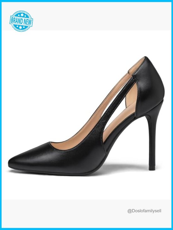 Stiletto Heels Pumps Pointed Toe Cut Out High Heels 4IN Dress Shoes